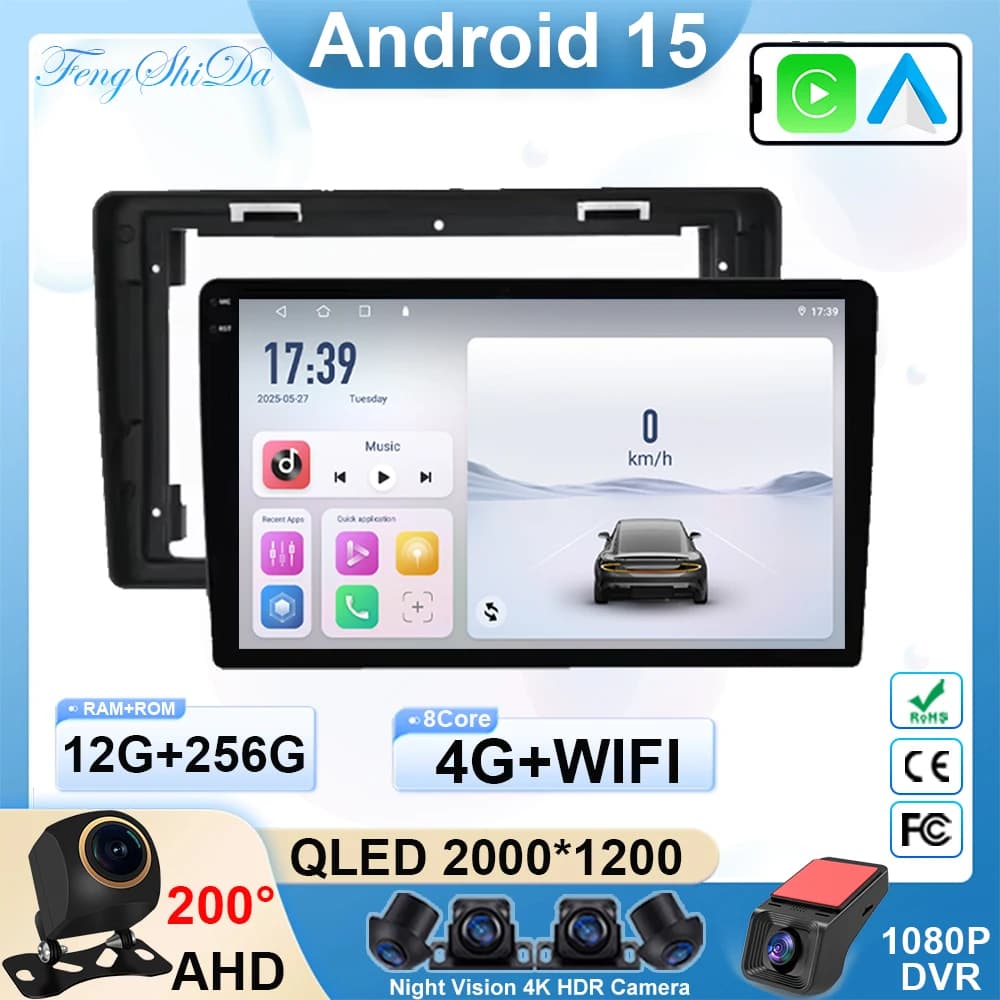 Android 15 For Citroen C2 C3 2001 2002 2003 - 2010 autoradio multimedia video navigation stereo GPS smart screen
