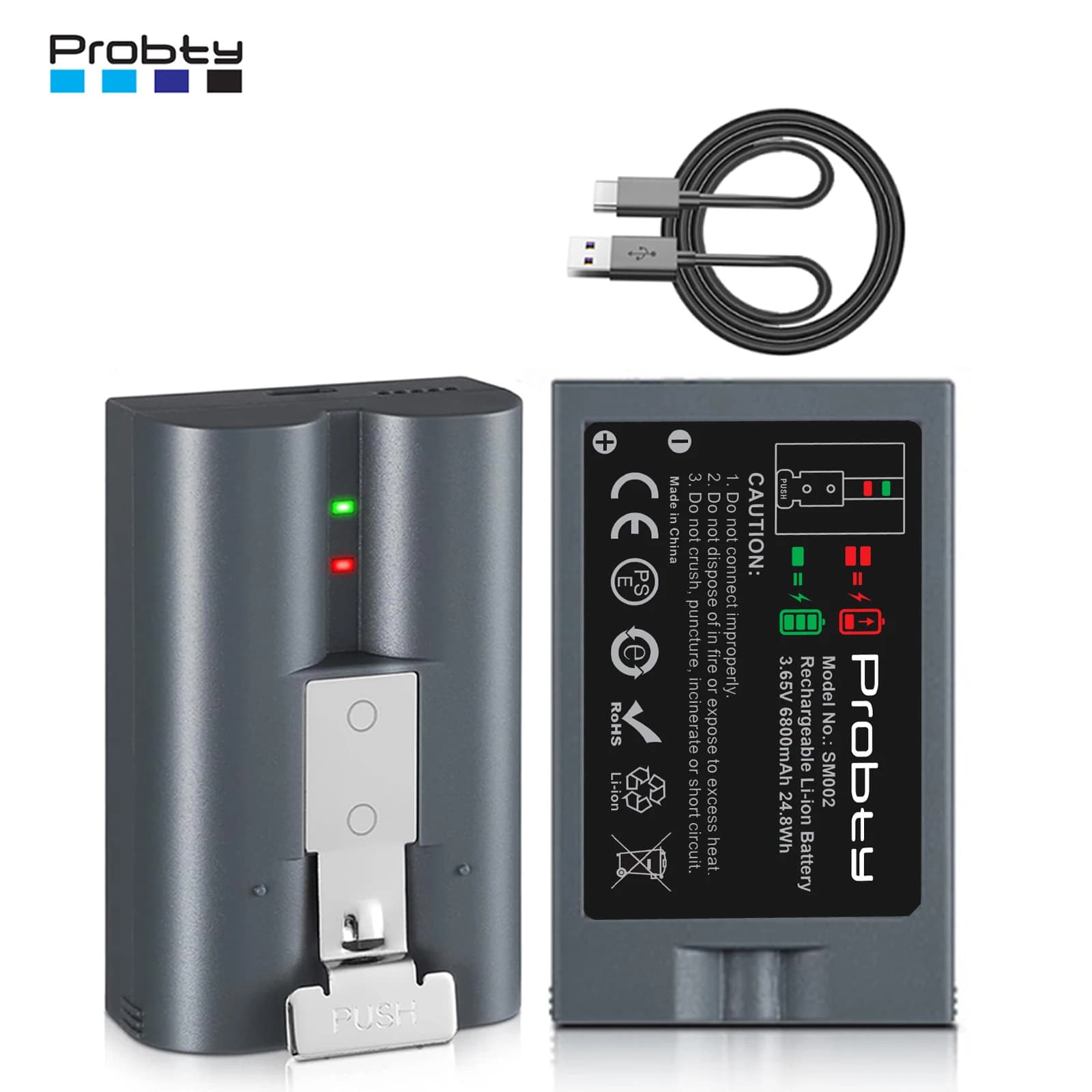 Batteria agli ioni di litio da 3,65 V 6800 mAh per Ring-Video V4 Ring Video Doorbell 4/3/2 Stick Up Cam Batteria di seconda e 3a generazione