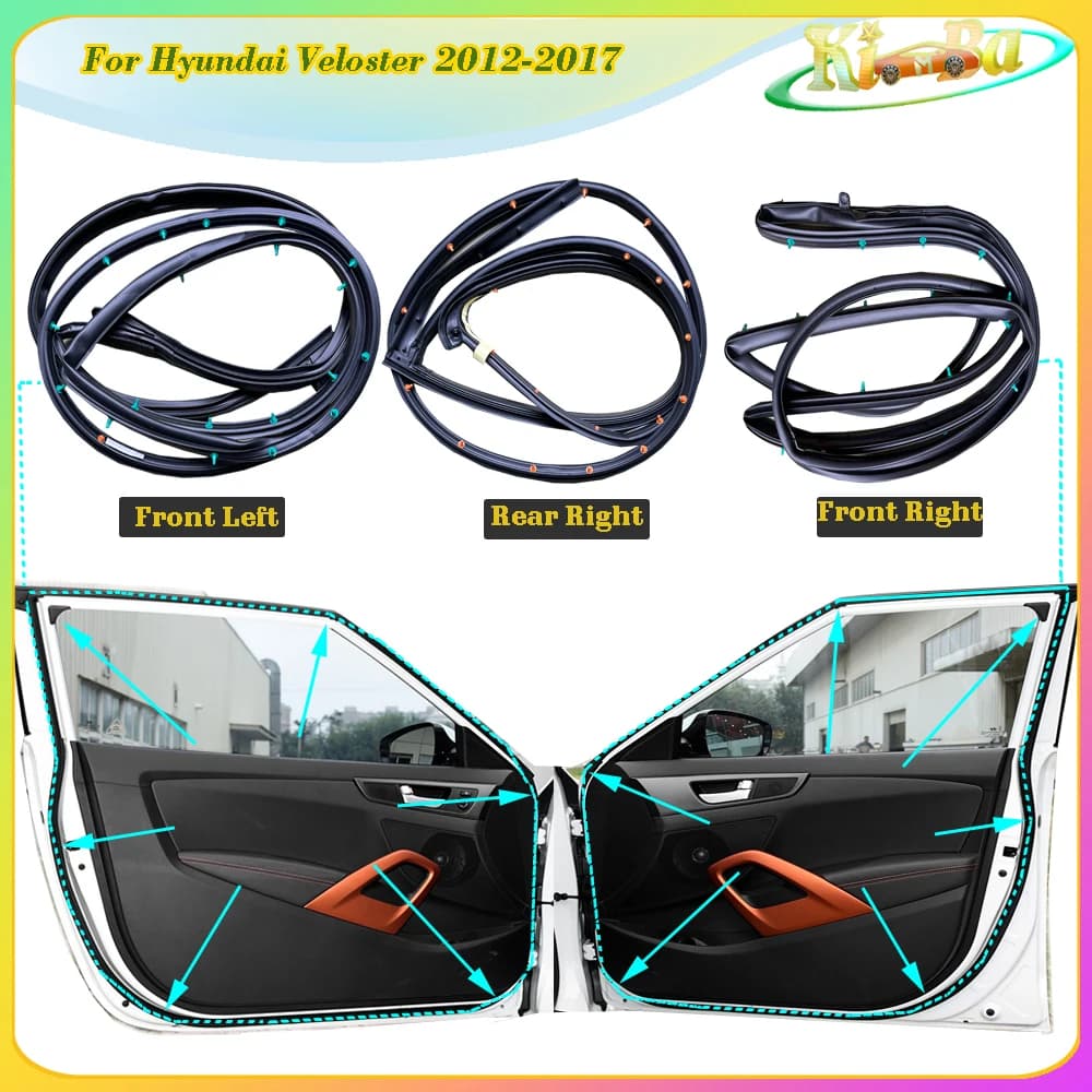 KIMBA Per Hyundai Veloster 2012-2017 Genuino Auto Corpo Porta In Gomma striscia di tenuta impermeabile 82130-2V000 82140-2V000 83140-2V000