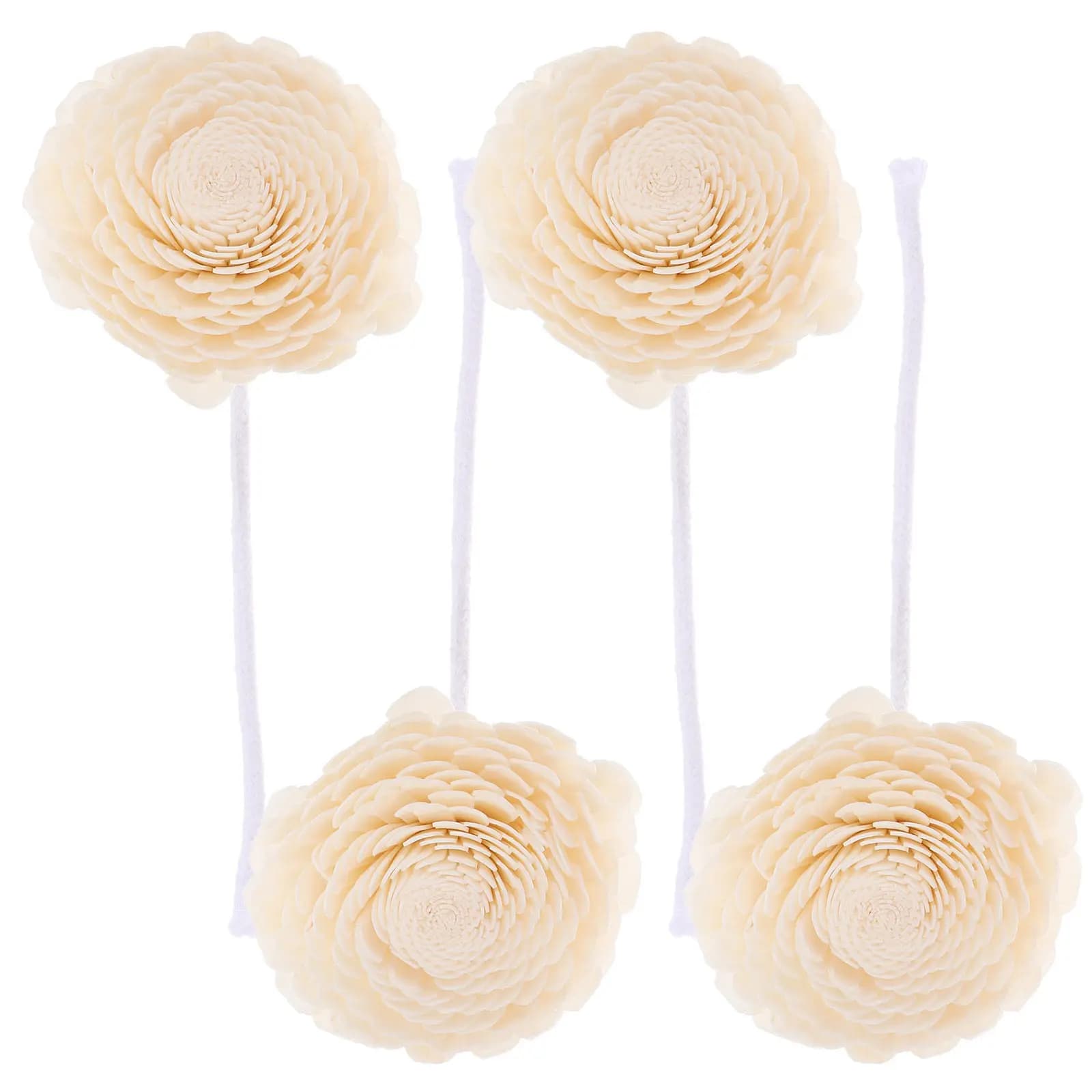 4Pcs Elegant Flower Oil Diffuser for Essential Oils Aromatherapy Home Bedroom Hotel Yoga Room Dormitory Decoration Cute Mini