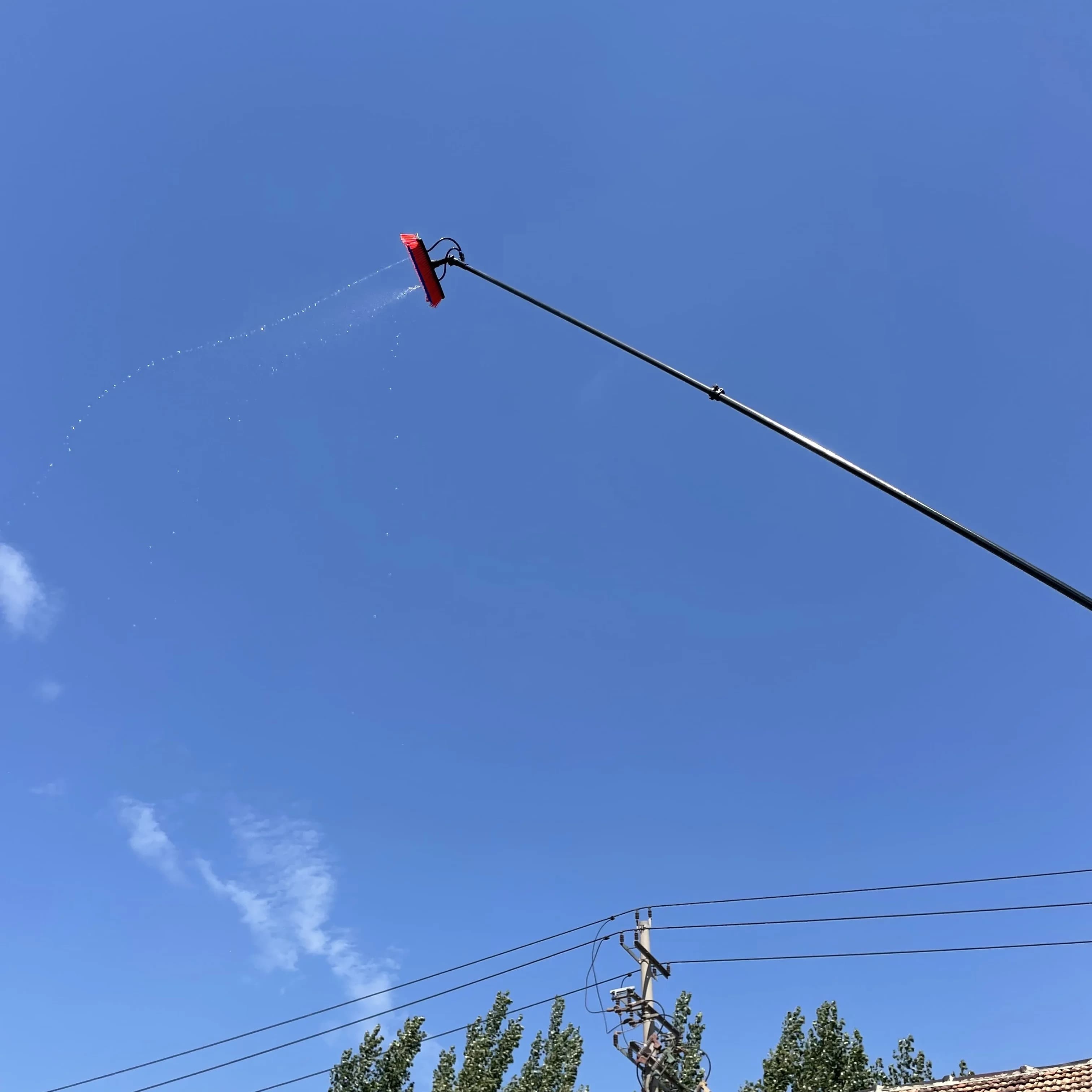 Palo di prolunga telescopico in fibra di carbonio regolabile WFP 18m 20m Pali per pulizia vetro/pannello solare alimentato ad acqua