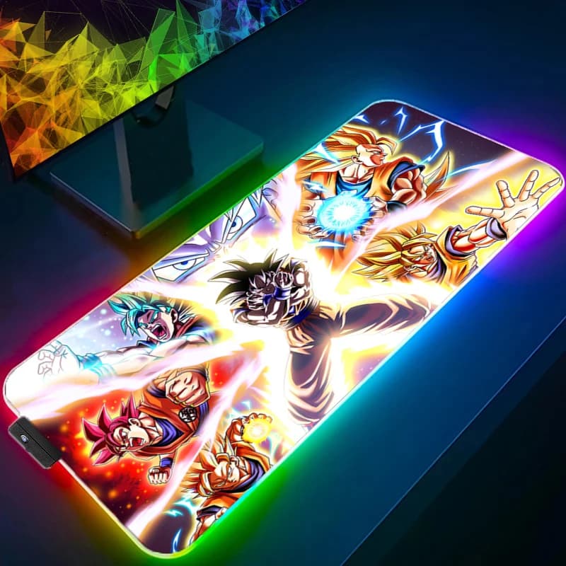 Mouse cap LED Dragon Ball Portable Computer Soul Keyboard Mouse cap RGB Game Souls Mouse pad Keyboard Players Backlit desk Mat
