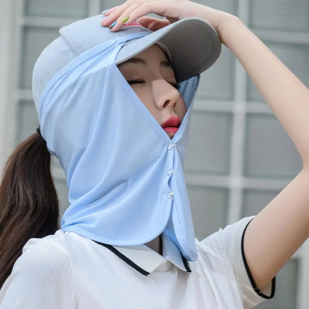 Maschera Sottile Monocolore in Seta Ghiaccio con Protezione Solare, Sciarpa a Rapida Asciugatura per Ciclismo, Sciarpe, Protezione Collo, Velo Viso, Giardinaggio
