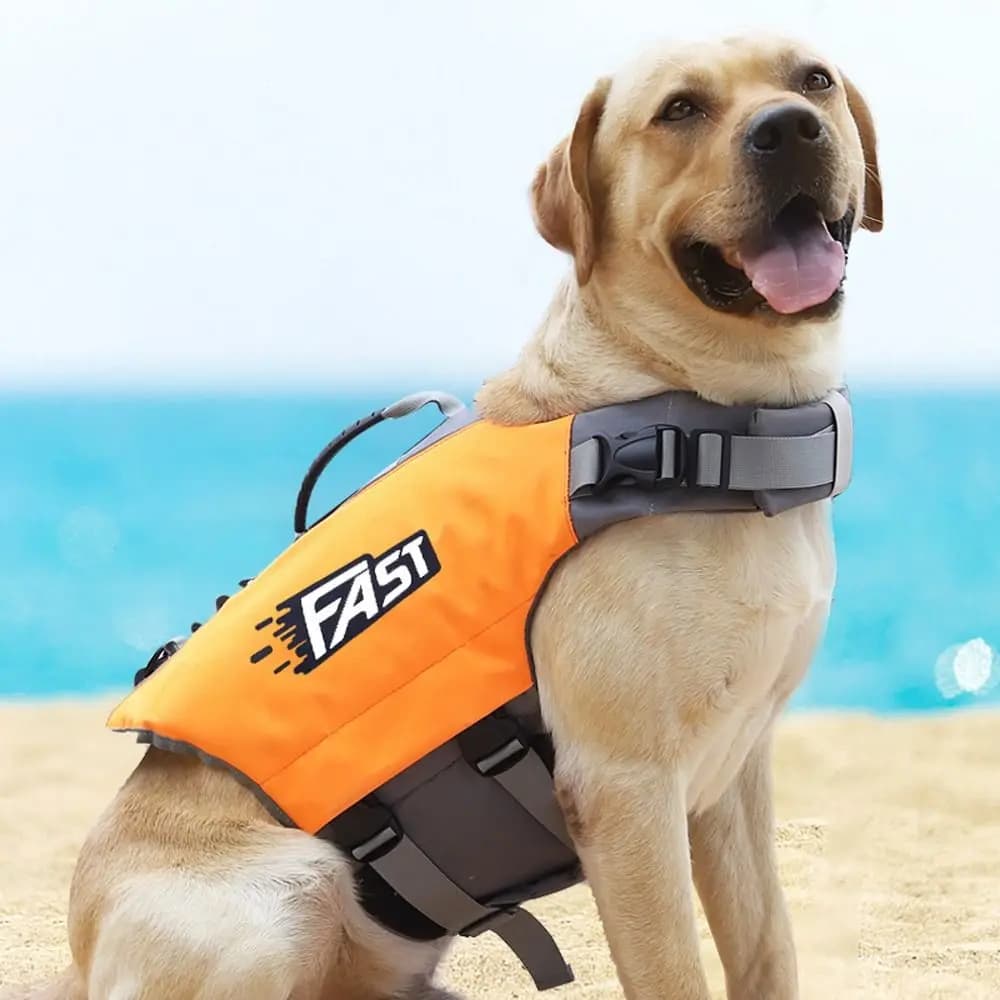 Adjustable Pet Swimming Life Jacket Reflective Polyester Dog Safety Vest Super Buoyancy Dog Life-Saving Clothes Surfing Drifting