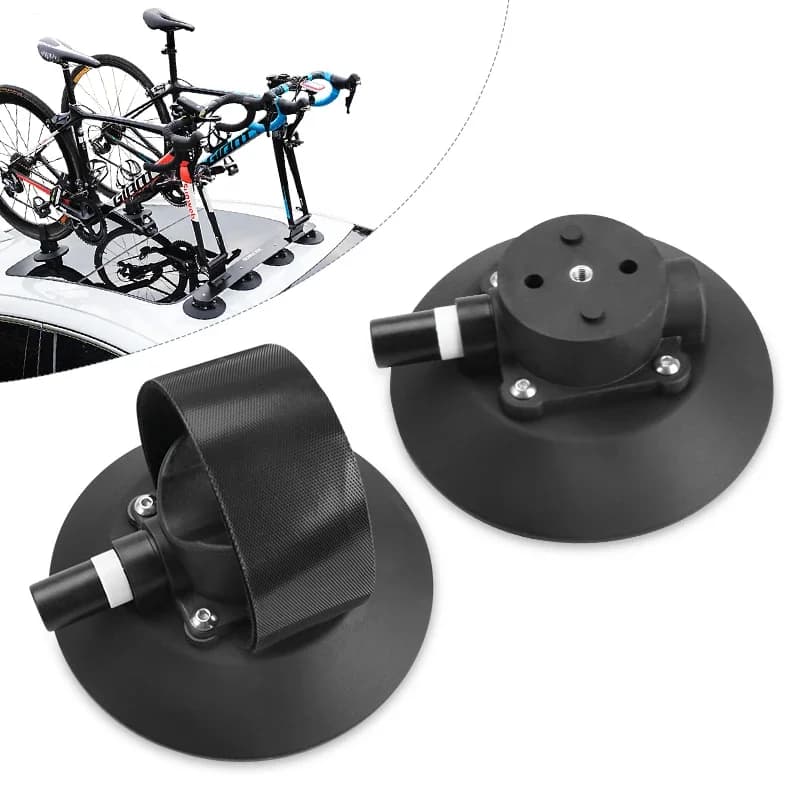 Supporto a ventosa Rockbros con pompa per portabici da tetto, ventosa a vuoto per pneumatici di biciclette MTB e da strada