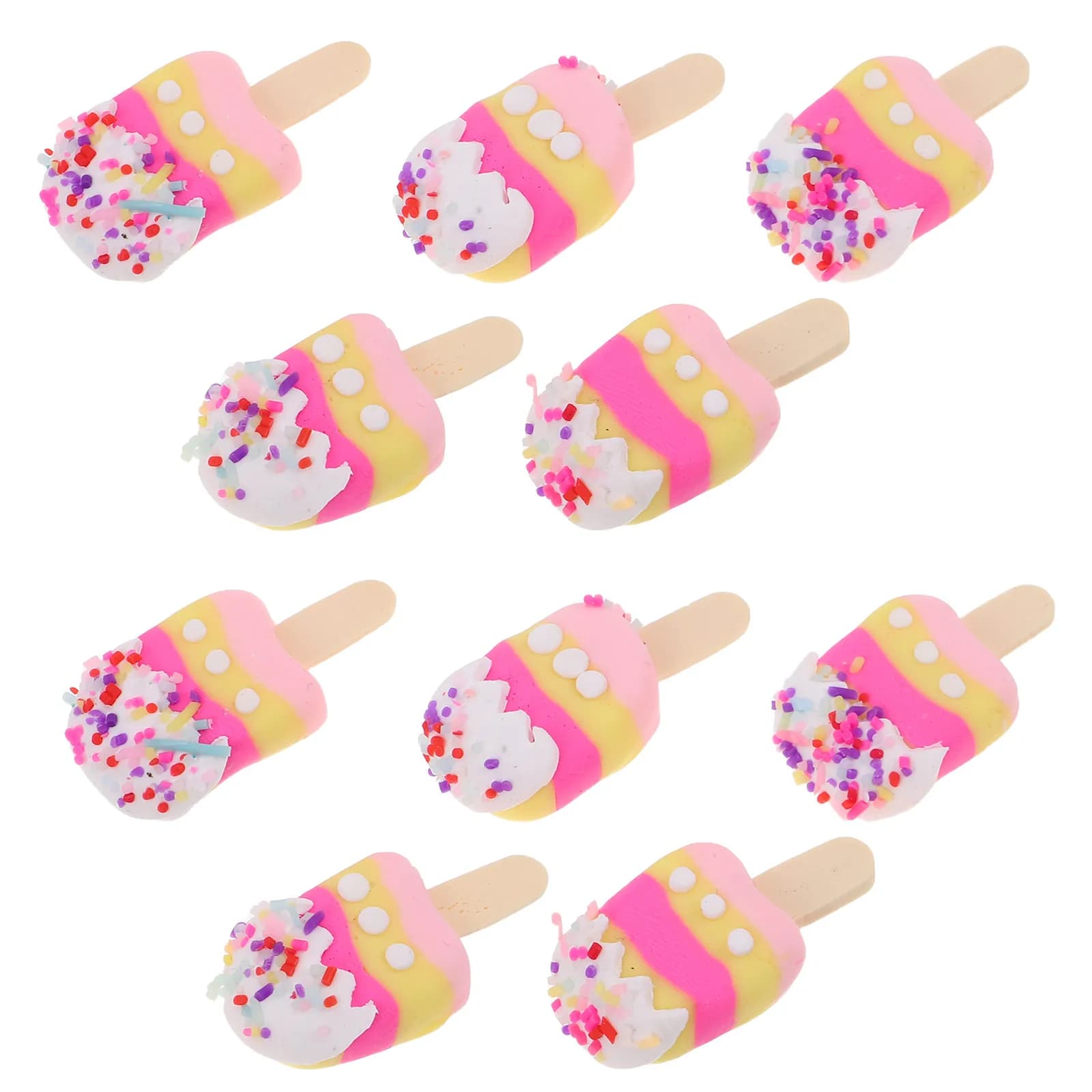 20 Pezzi Cabochon a Forma di Dessert, Ciondoli Piatti a Forma di Gelato in Argilla Polimerica per Accessori per Capelli, Decorazioni Artigianali, Gioielli Kawaii a Tema Cibo