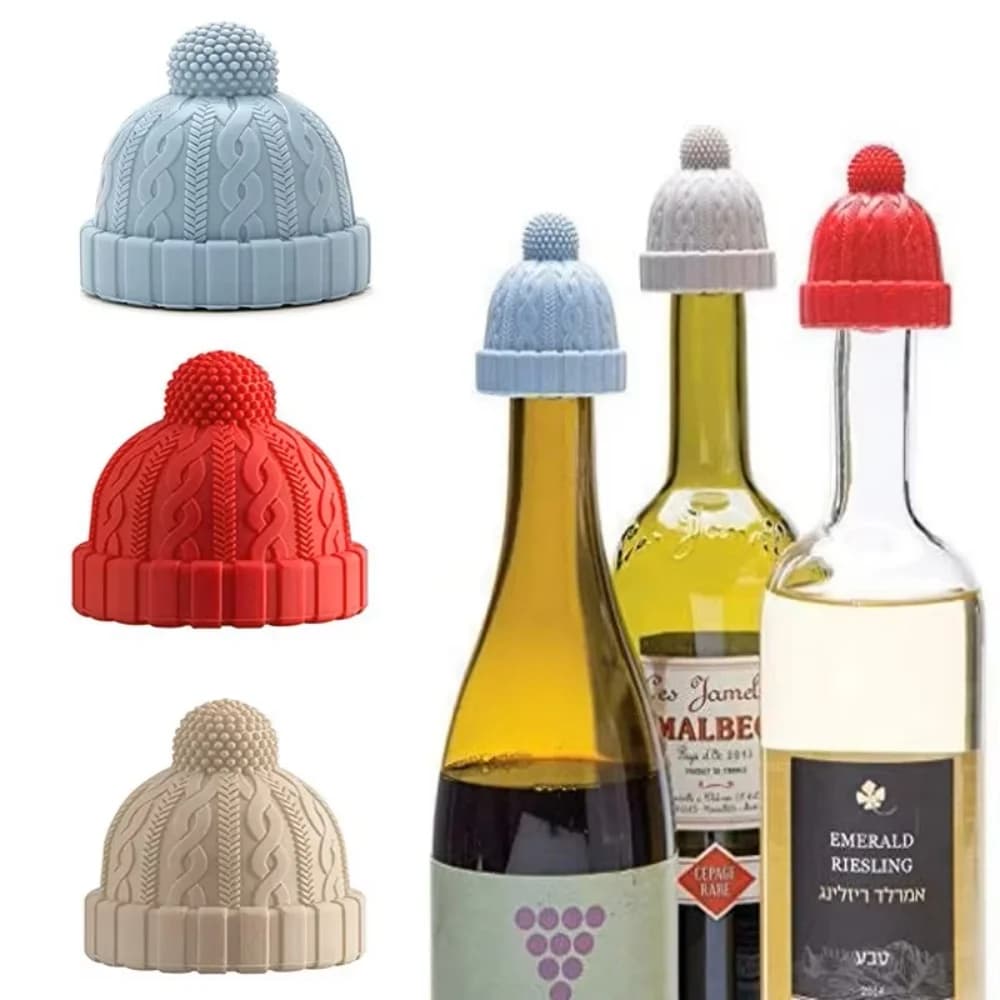 Tappi per vino con cappello magico natalizio creativo Tappo per vino in silicone Tappo con tappo decorativo riutilizzabile per bevande al vino
