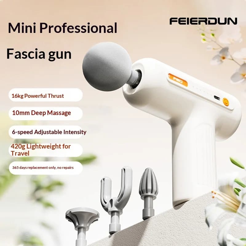 Mini Silent Electric Fascia Gun Professional Unisex Neck Massager Deep Muscle Relax For Home Fitness Cervical Body Massage