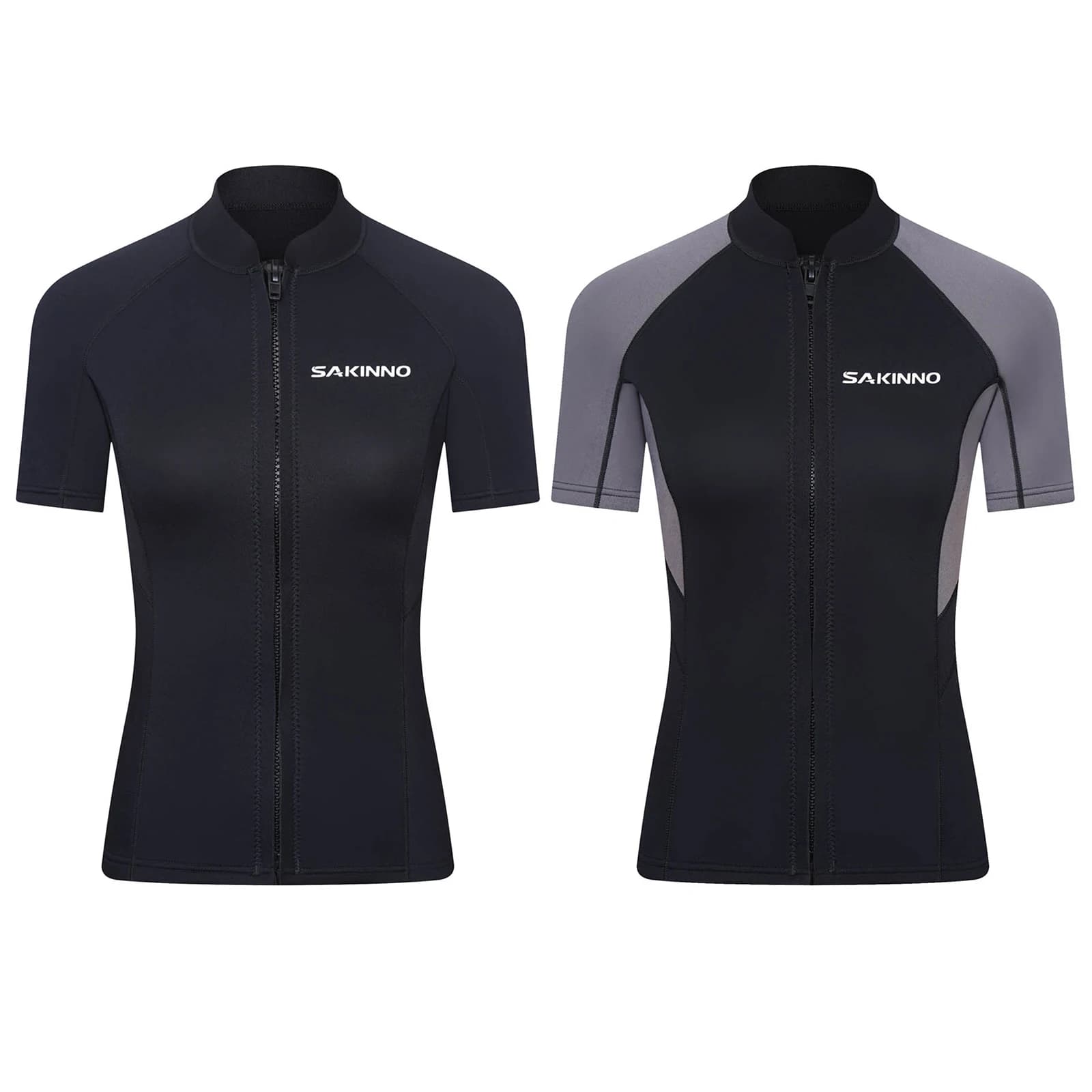 Top in neoprene da donna 2mm, giacca a maniche corte con zip per immersioni, nuoto, snorkeling, subacquea, surf, costume da bagno