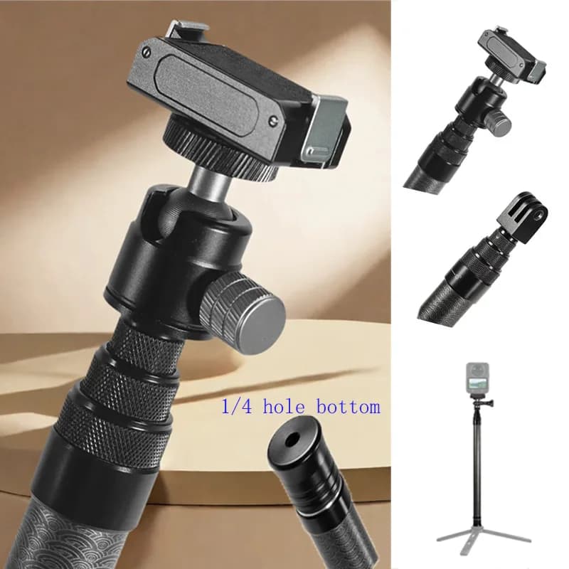Asta di prolunga regolabile in fibra di carbonio Bastone selfie invisibile per GoPro /Insta360 per DJI Osmo 1.5m/3m 360 Supporto per action camera