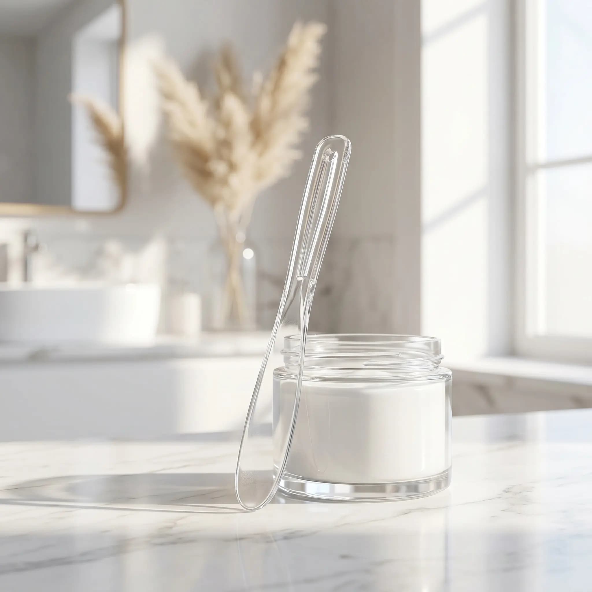 Set di 4 Spatole per Maschere con Impugnatura Confortevole, in Plastica, per Creme Viso e Corpo, Creazione Fai-da-Te di Maschere, Strumento per la Cura della Pelle