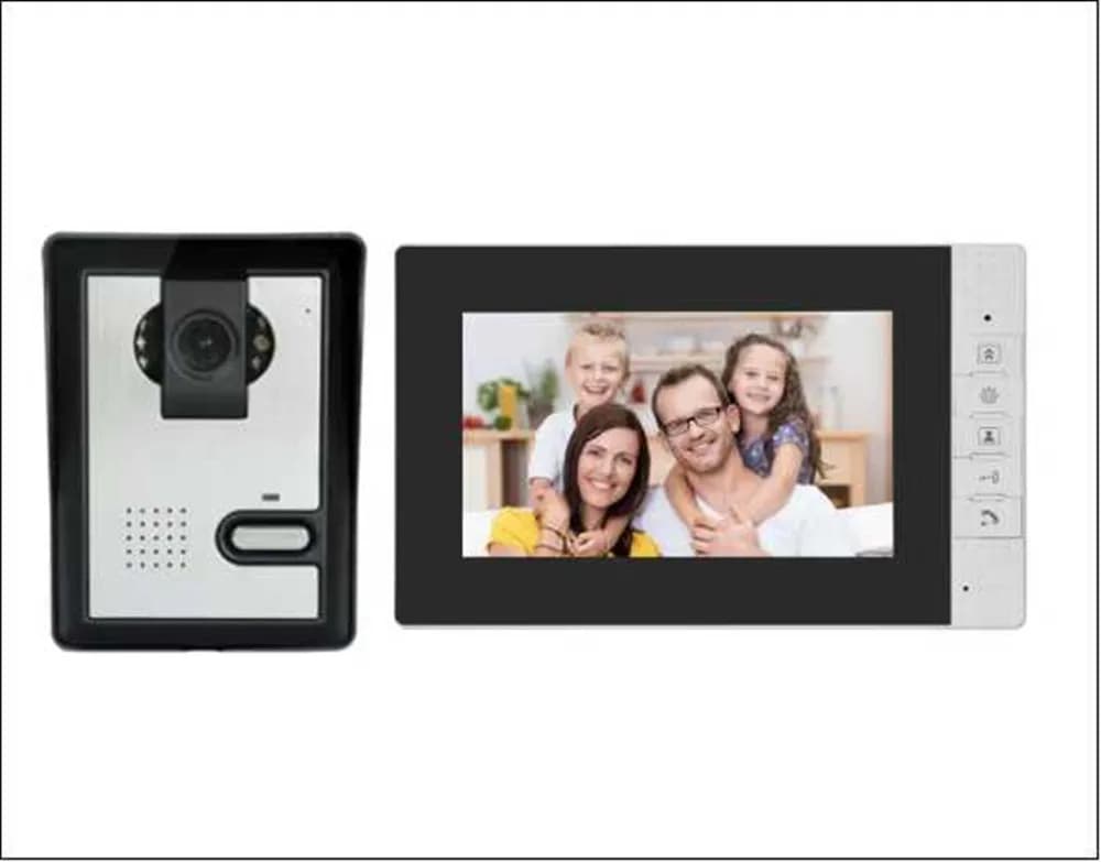 Videocitofono AHD Cablato con Schermo IPS da 7 Pollici, 2MP 1080P, Telecamera Spioncino e Sistema Interfono