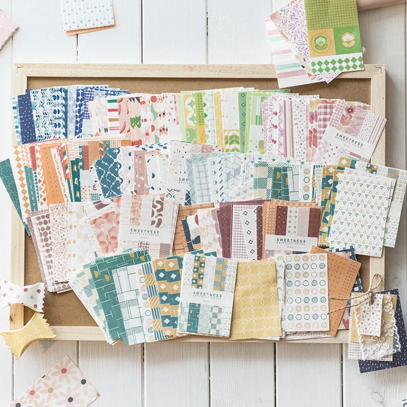 50 Pezzi di Carta Decorativa a Pois per Collage, Planner, Artigianato, Sfondo per Album Fai-da-Te e Scrapbooking