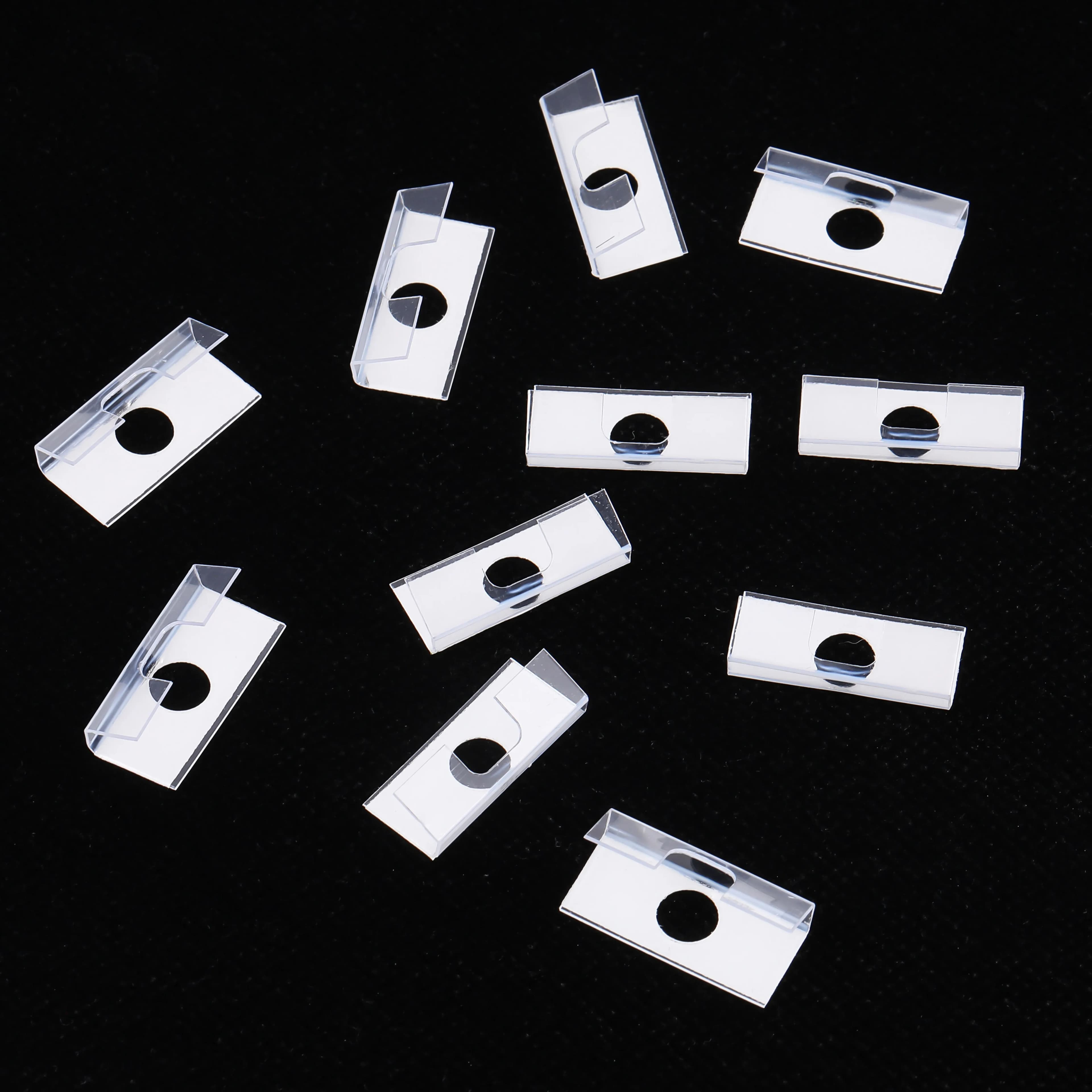 200Pcs PVC Jewelry Back Hooks Clear Adhesive Ear Hooks Display Rack for Shop Mall Jewelry Hanging Earring Display Hook