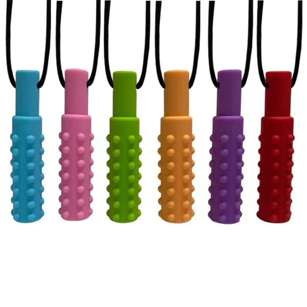 Utile Ciondolo Massaggiagengive in Silicone, Ciondolo Sensoriale Masticabile per Autismo, ADHD e Mordicchiamento