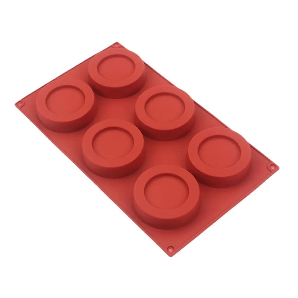 Nuovo arrivo 6 fori rotondo concavo stampo per torta in silicone silicone per uso alimentare griglia di ghiaccio stampo per pasticceria torta fai da te tazza mousse utensili da cucina