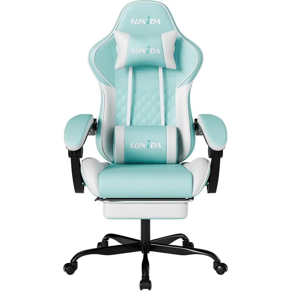 Sedia da Gaming Ergonomica per Adulti: Girevole, Regolabile in Altezza con Supporto Lombare e Schienale