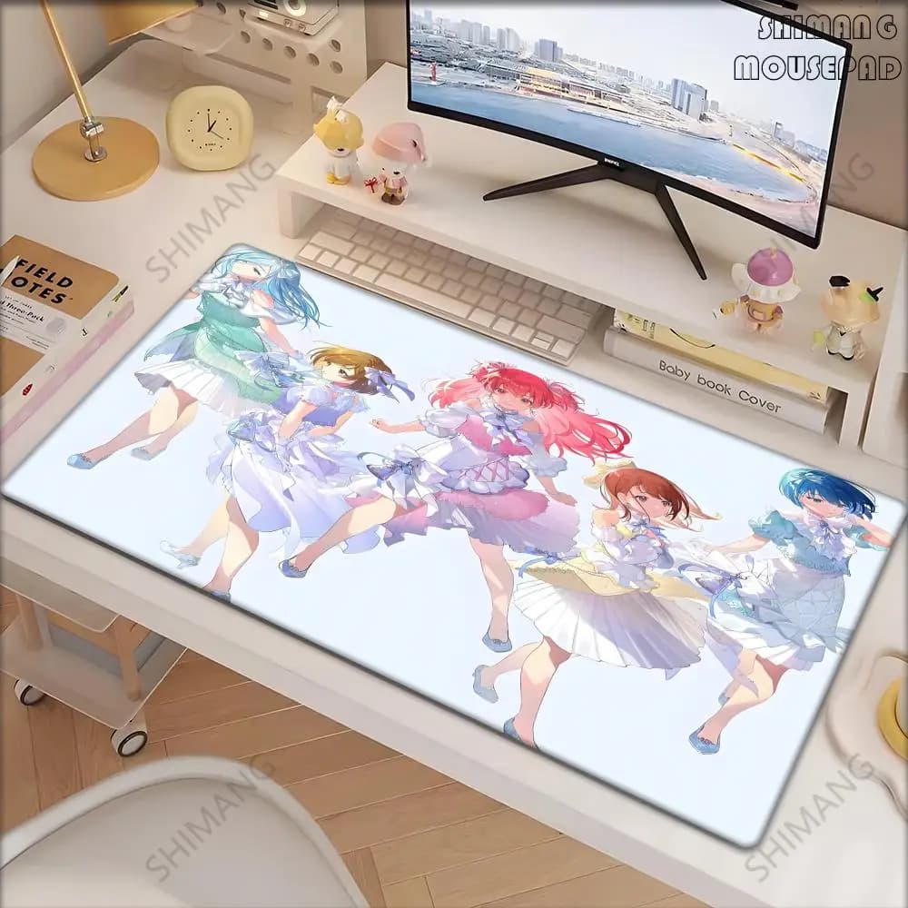 Tappetino per mouse VSPO VTuber Virtual YouTuber Tappetino per mouse grande Vtb Tastiera per computer Imbottitura XXL Anime Accessori per giochi per PC Tappetino da scrivania