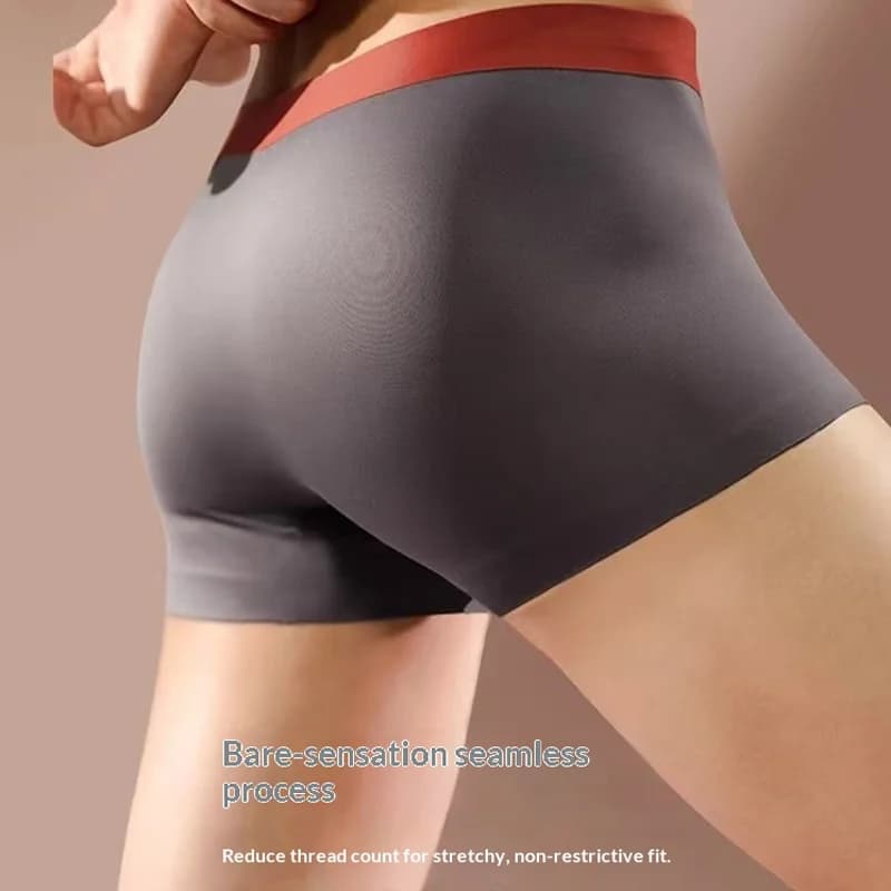 Seamless Plus Size Modal Underwear Premium Texture Men's Briefs Mid-Rise Boxer Briefs Breathable Antibacterial Shorts for Boys