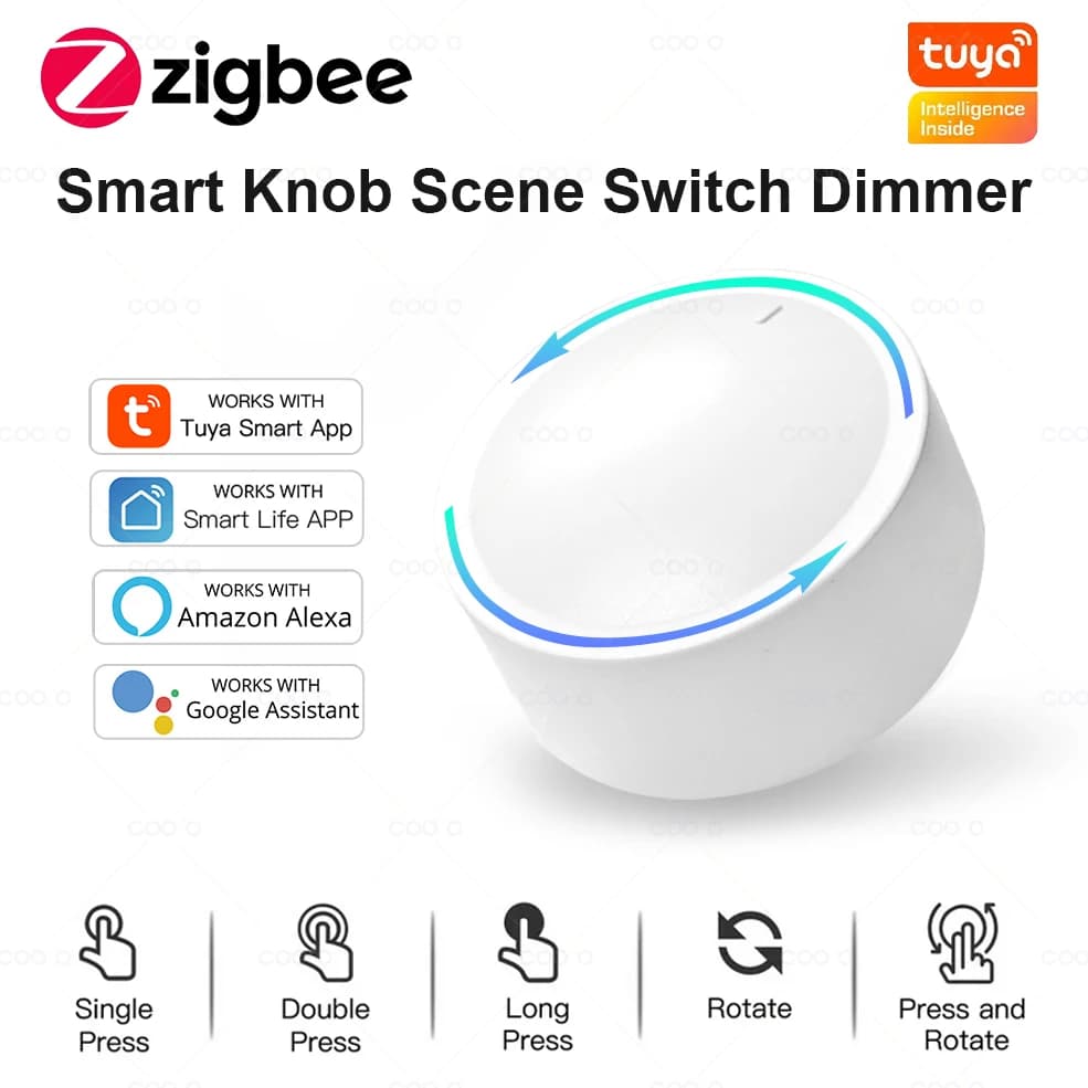 New Tuya ZigBee Smart Manopola Circuit Breaker FAI DA TE Scene Wireless Button Slide Dimmer Switch Electrical Appliances Automation Remote Connection