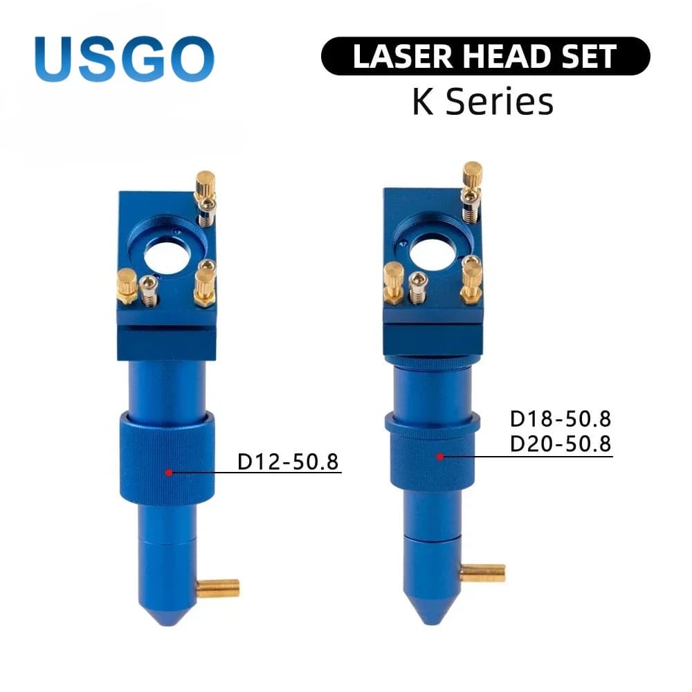 Set di testine laser CO2 serie K con obiettivo 1° 2° supporto a specchio 20 mm per macchina da taglio per incisione laser K40 2030 4060 5030