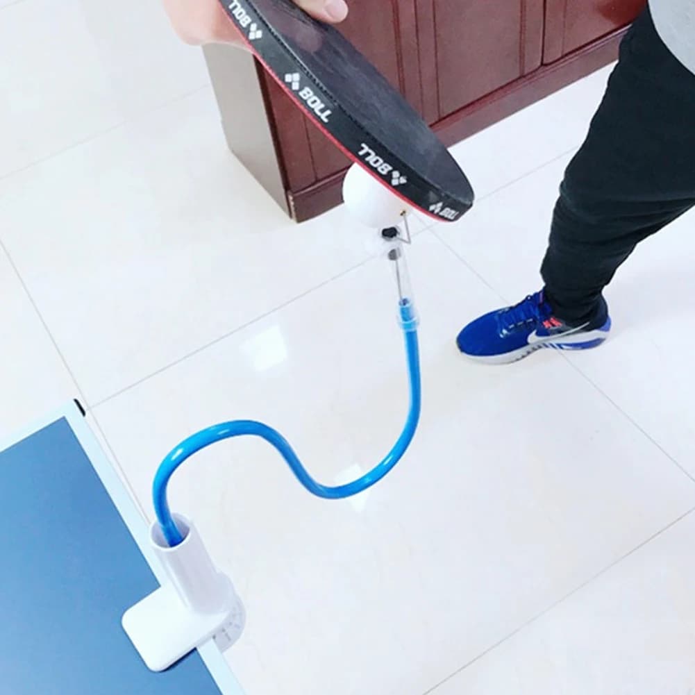 Table Tennis Ball Trainer Ping Pong Training Robot Rapid Rebound Ping Pong Robot Trainer with Table Clamp for Beginners