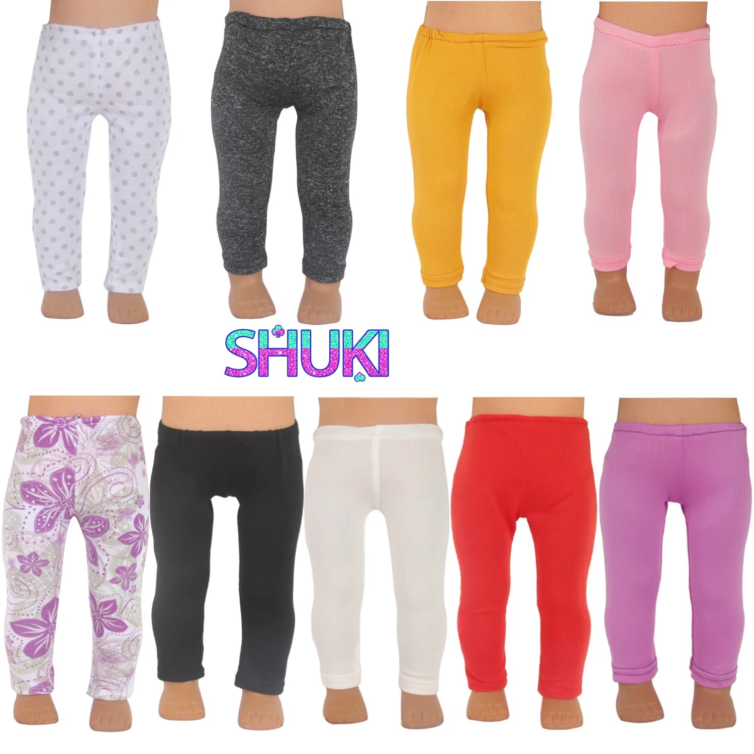 Pantaloni per bambole americane da 18 pollici Pantaloni Leggings a pois rotondi con fiori per 43 cm Accessori per bambole per ragazze appena nate e OG per il regalo della ragazza