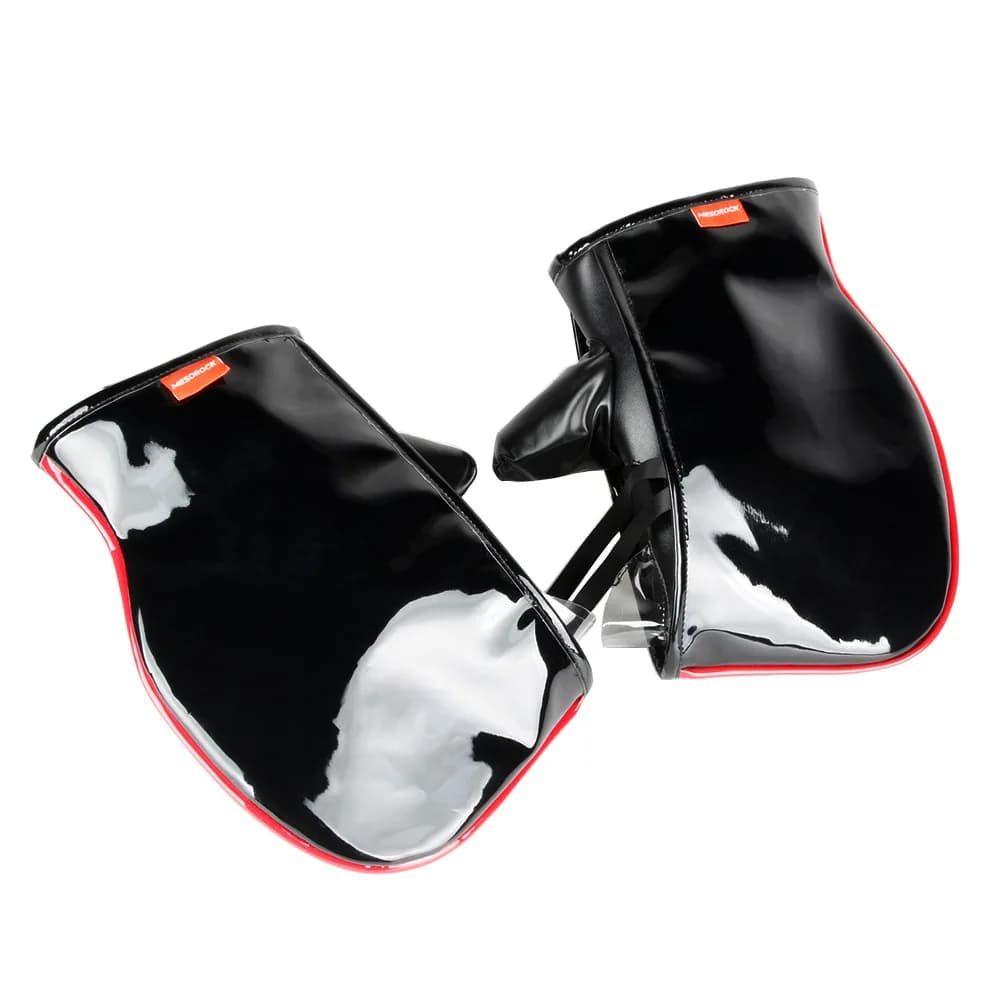 Guanti da moto con isolamento termico per veicoli elettrici Guanti da ciclismo antivento impermeabili foderati in pile Stile specchio