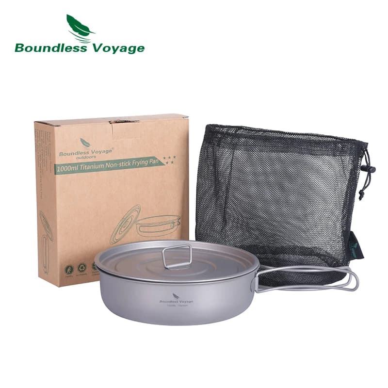 Titanium Boundless Voyage Non-stick, Wok Lightweight for Camping, Egg Plate and Pancake