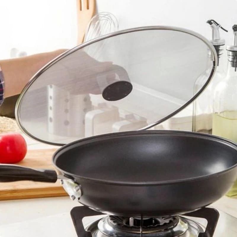Coperchio Anti-Schizzi per Cucina con Filtro, Manico Pieghevole, Protezione per Padelle, Accessorio da Cucina Anti-Rimbalzo