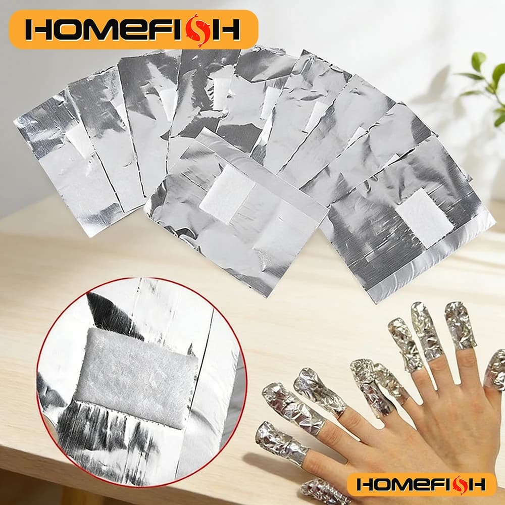 100 Pieces in Bag, Aluminium Saws for Remove Gel Nail Polish, Manicure Accessories