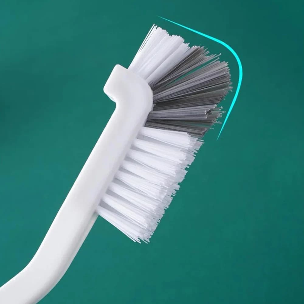 Multifunctional Clean Brush Plastic Cleaning Brush Sink Brush with Long Handle Elbow Design Tail Hole Wall Hanging Cleaning