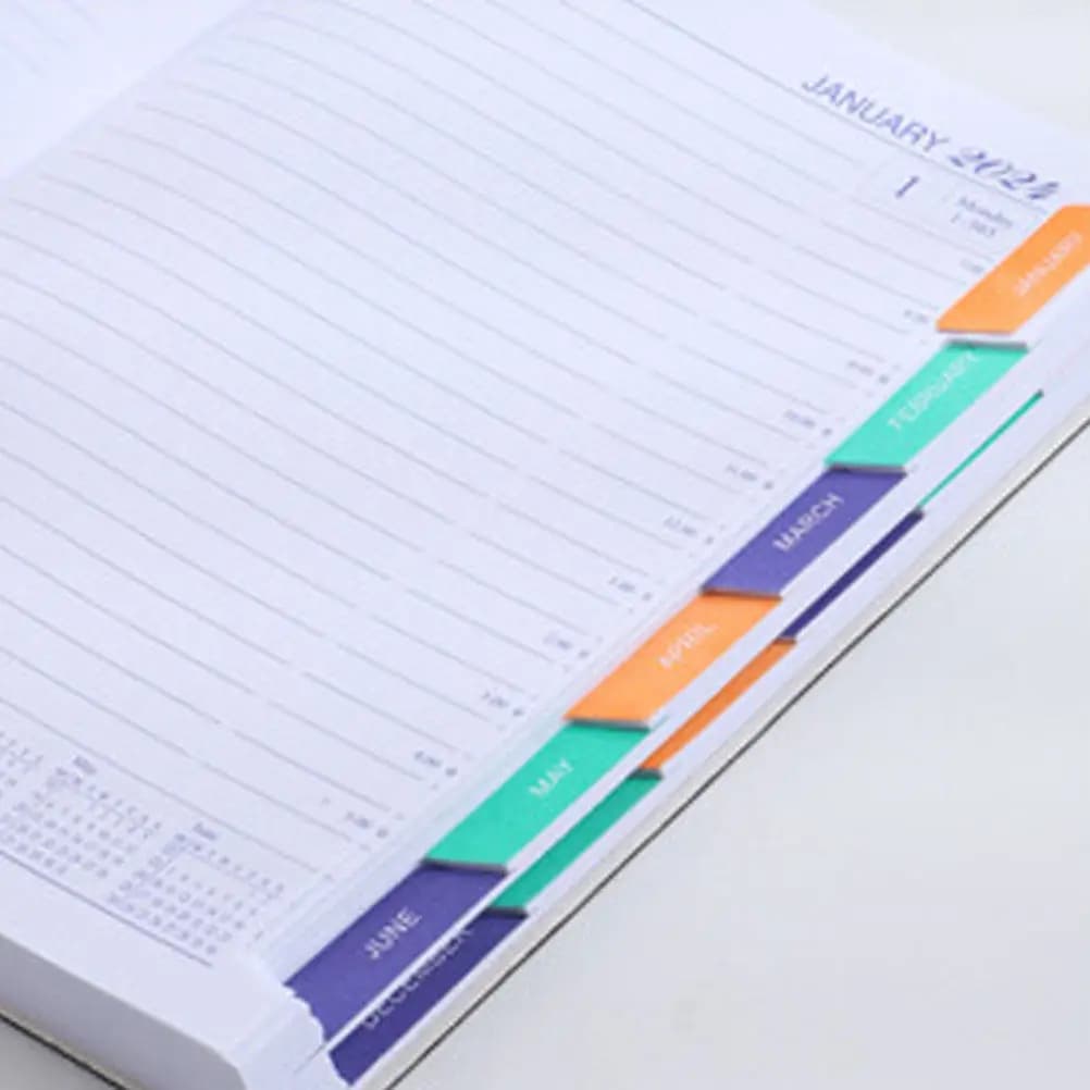 Agenda 2024, Blocco Note per Pianificazione Giornaliera, Calendario per Studenti, Insegnanti, Dipendenti, Quaderno Portatile per Gestione Appunti