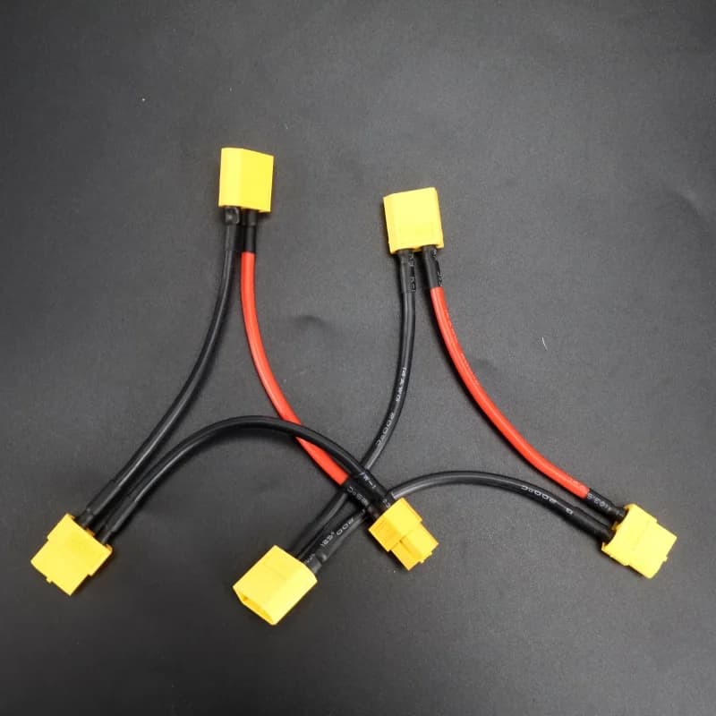 Adattatore femmina/maschio connettore batteria serie serie XT60 da 3 pezzi con cavo in silicone da 3,9 pollici 14AWG per elicottero batteria Lipo RC