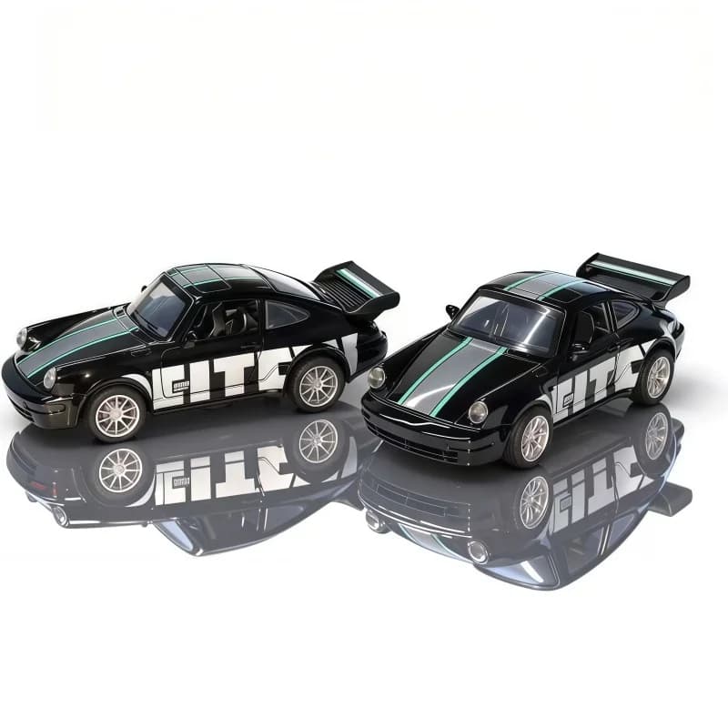 1/36 retro racing coupé alloy die-casting toy car, rewindable, with doors, collectible car model
