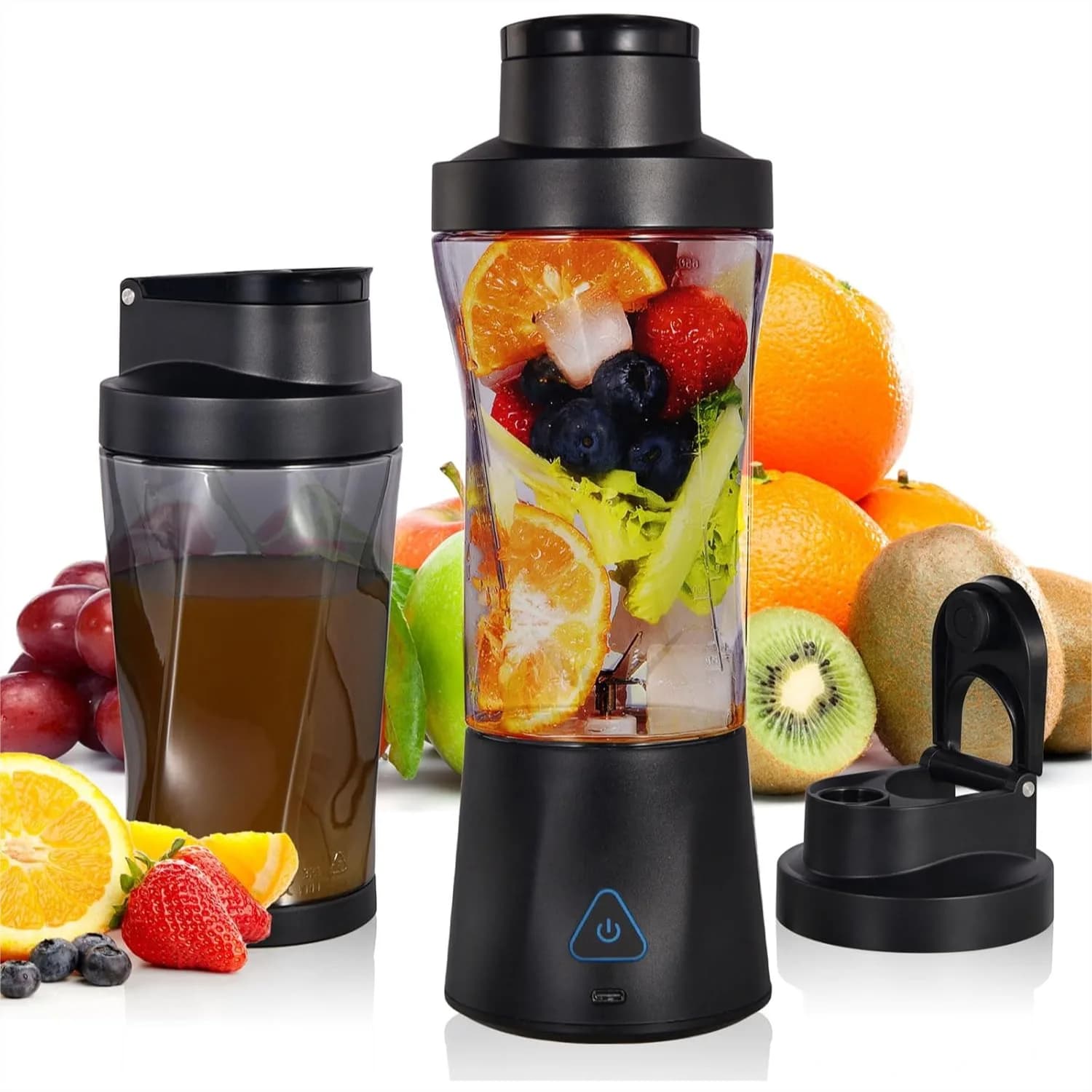 Frullatore Personale Senza Fili da 24oz, Mini Frullatore Portatile da 360W per Frullati, Succhi e Shakes - Autopulente, Senza BPA