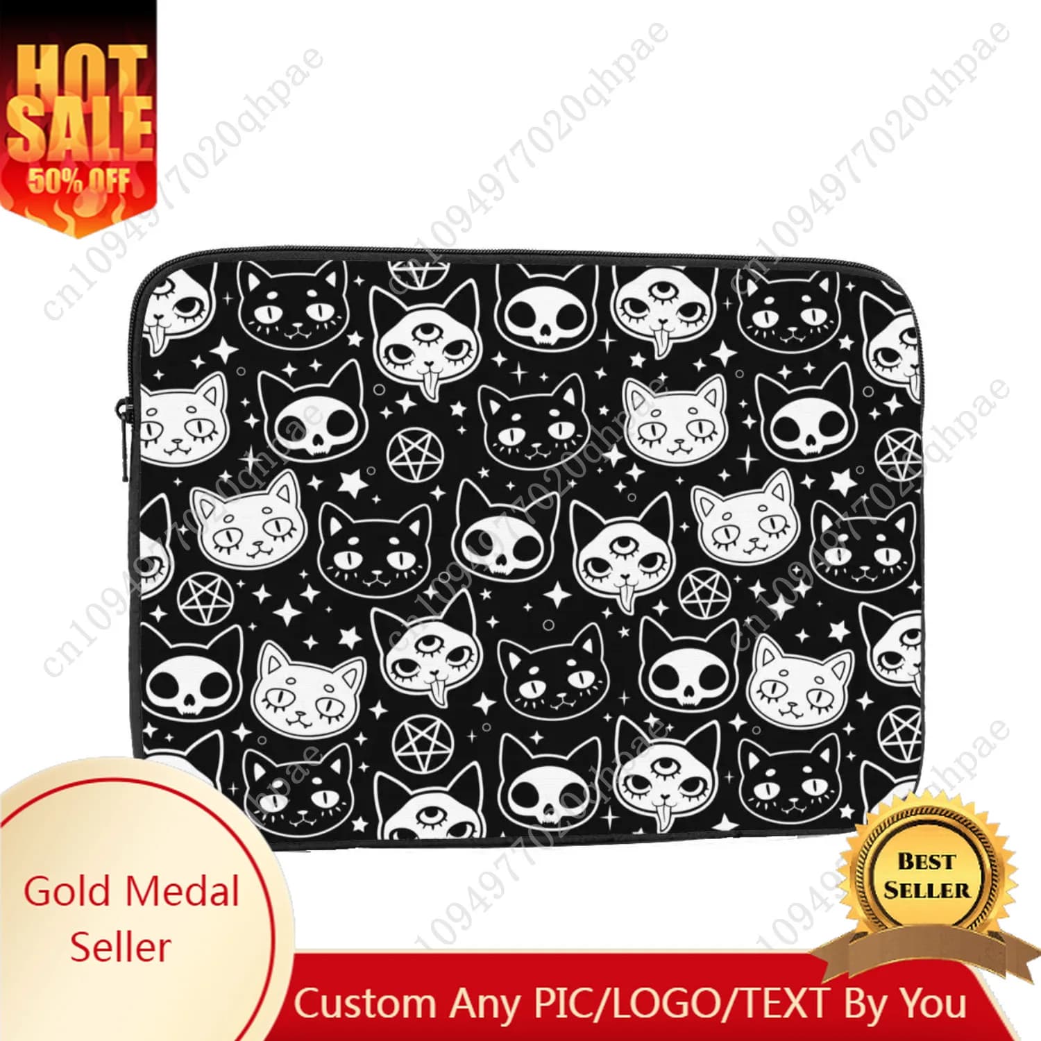 Custodia per laptop Magic Cat Stregoneria 12" 13" 15" 17" Custodia per notebook Custodia antiurto