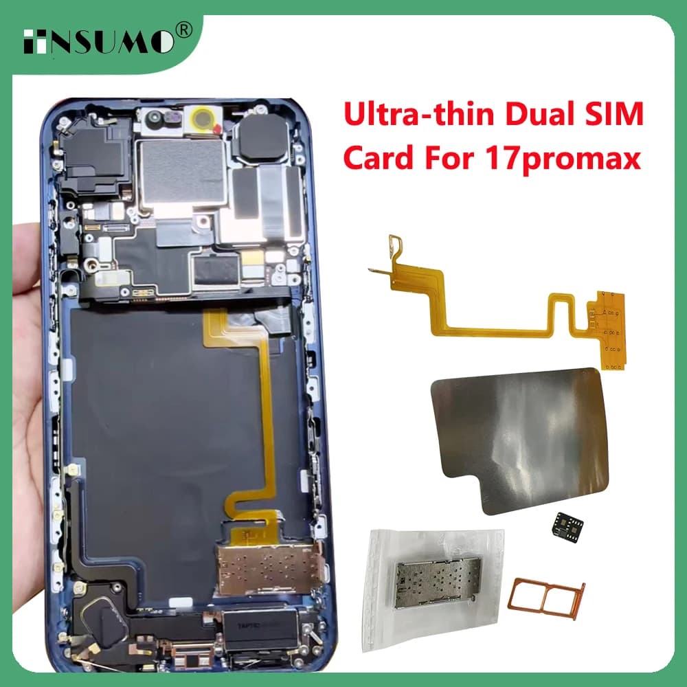 Cavo Flessibile Ultra-sottile Dual SIM per iPhone 17 Pro Max Versione USA con Soluzione MEP Integrata, Supporto Super Snow IC