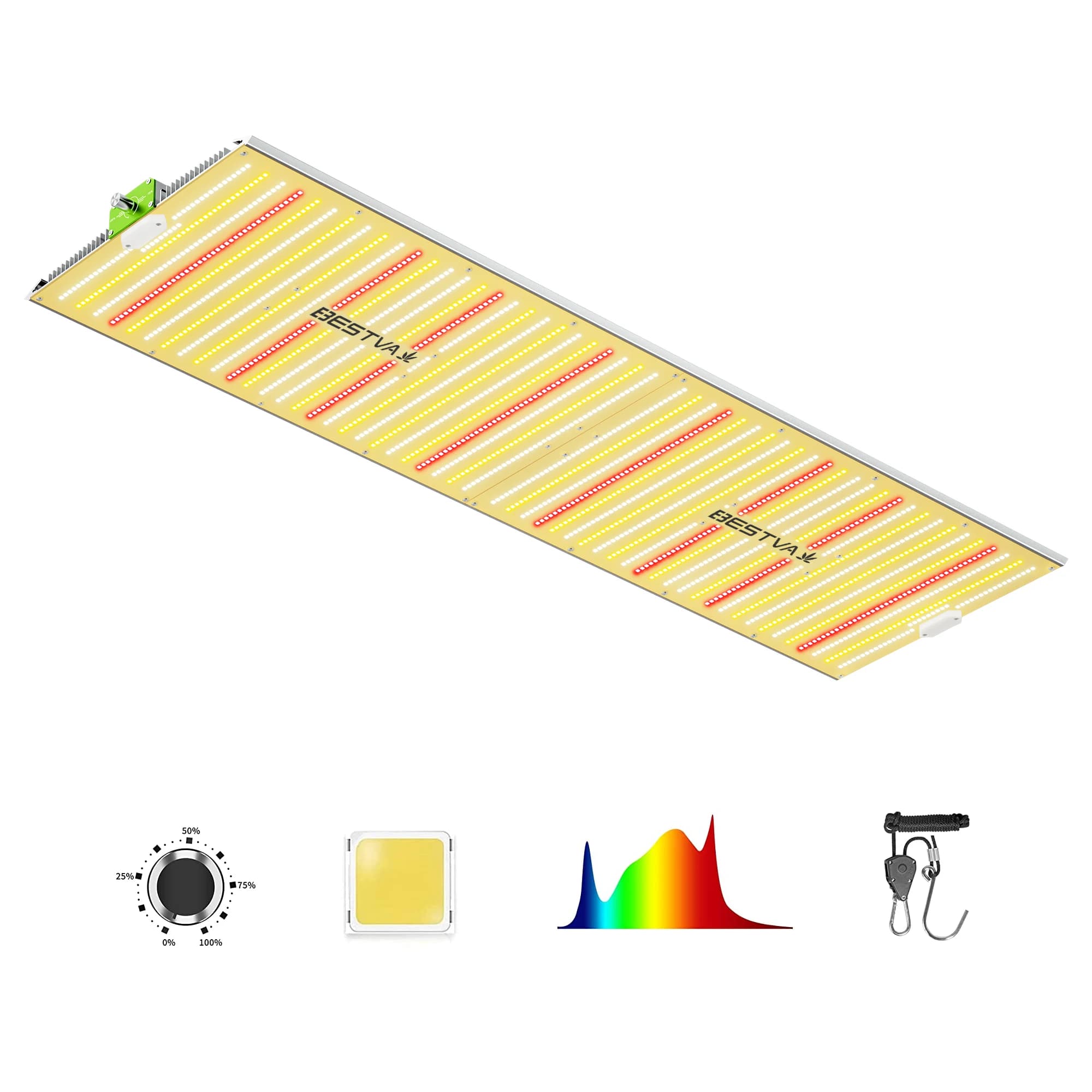 BESTVA Coltiva La Luce Spettro Completo BP4000 320W Dimmable Plant Light for Indoor Plants, Coltiva La Led Led LM281B Lamp for Flower Veg Seeds