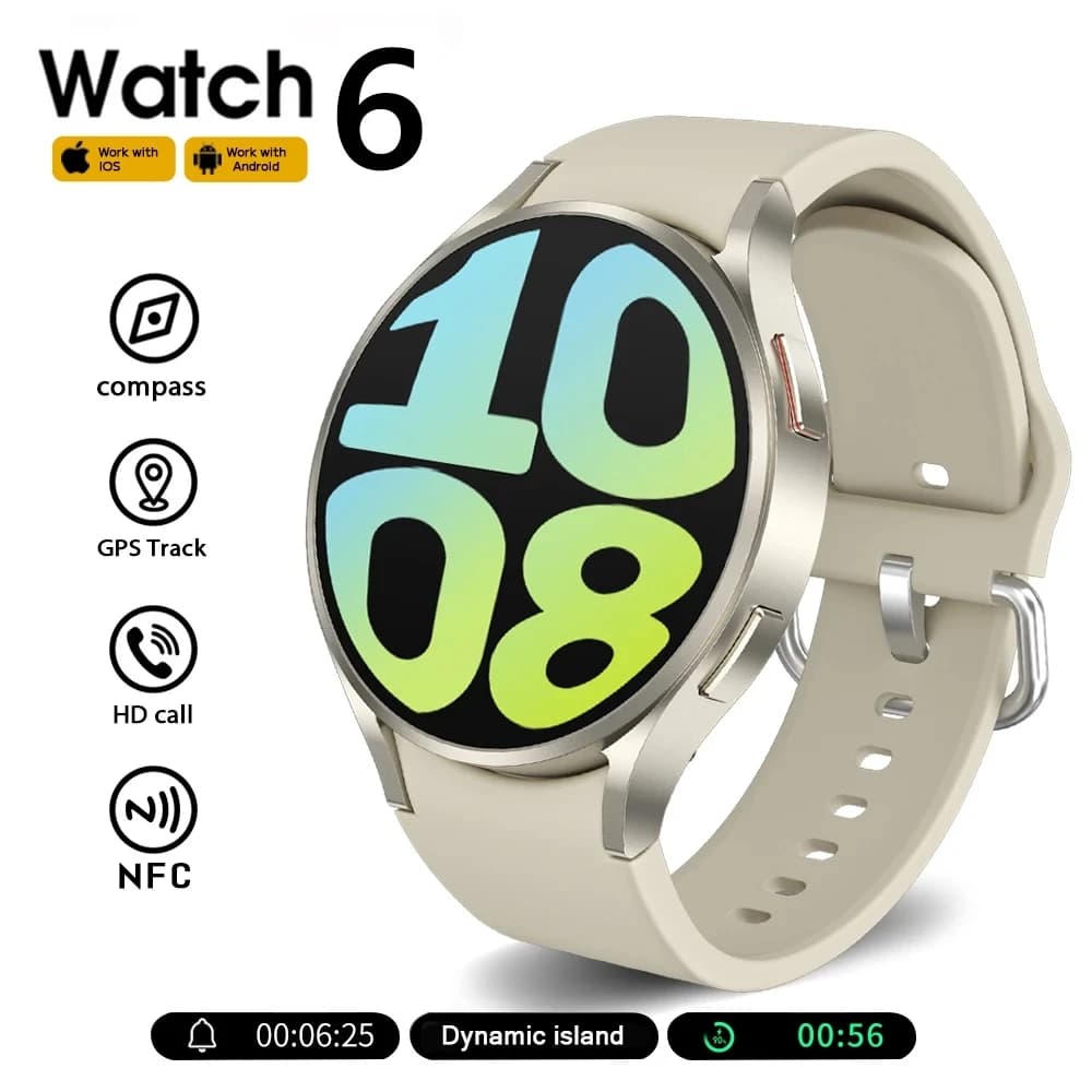 BOALZETD Galaxy Watch 6 Classic Smart Men Orologio sportivo sano Donna Chiamata Bluetooth HD AMOLED Chiamata vocale NFC GPS Orologi sportivi