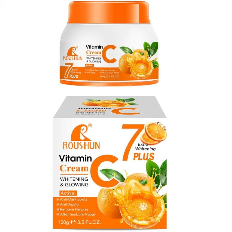 Crema Viso alla Vitamina C Idratante per Uomo e Donna, Adatta per Tutte le Stagioni, Cura Quotidiana della Pelle