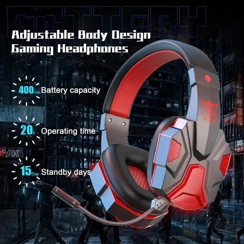Cuffie da gioco cablate da 3,5 mm, auricolari per musica per computer con microfono, cuffie stereo con bassi virtuali surround, luce LED per giocatori