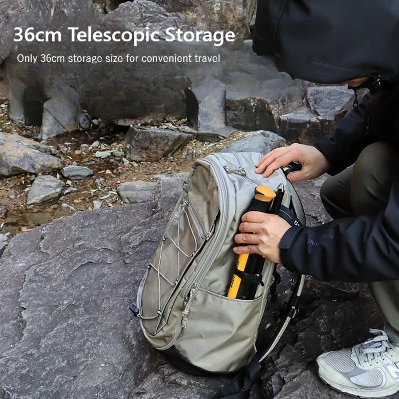 Ultralight Aluminum Alloy Trekking Pole Foldable Five Section Outdoor Hiking Walking Sticks Trek Camping Skiing Travel Equipment