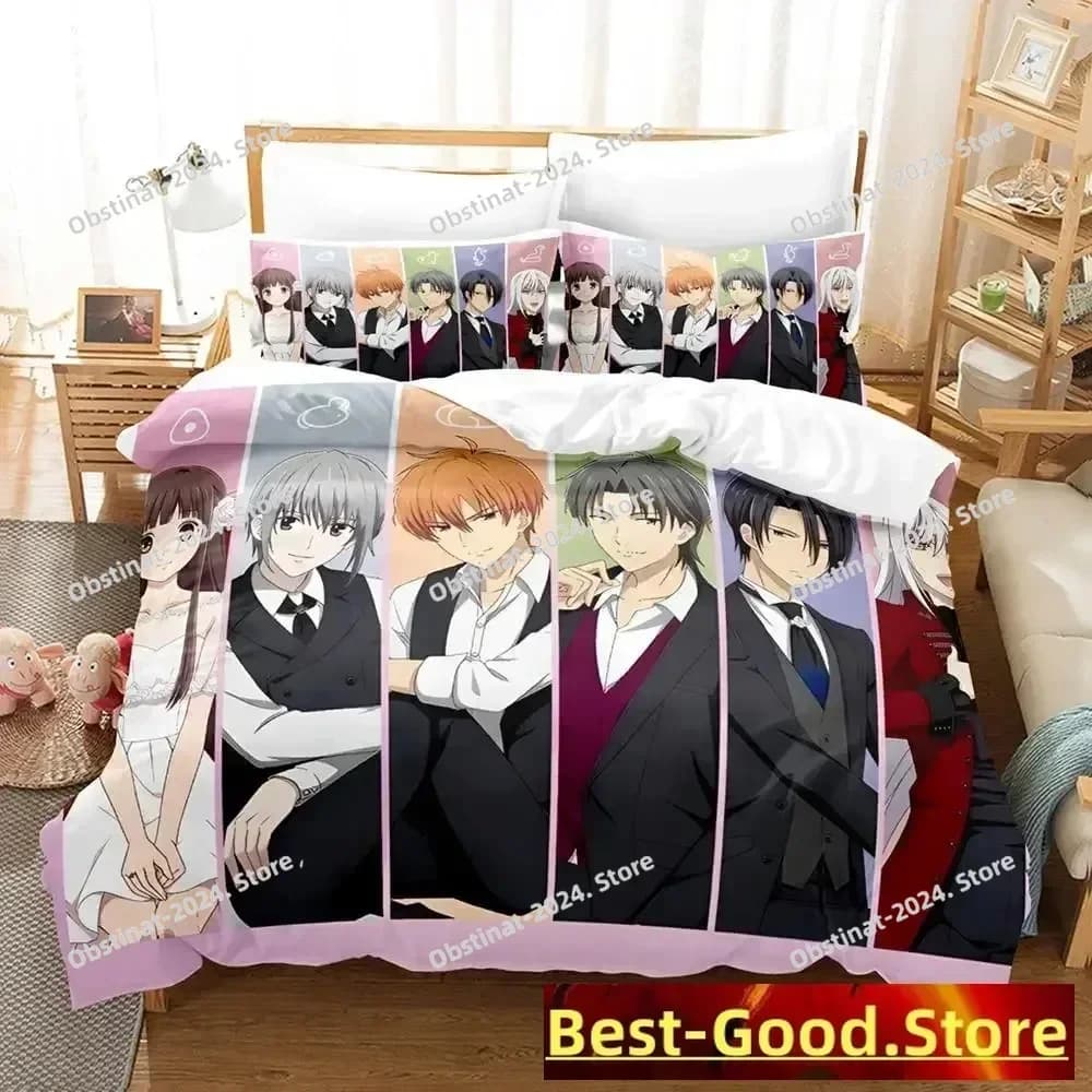 Set biancheria da letto con cesto di frutta Set letto singolo stampato con federa Copripiumino morbido singolo matrimoniale Queen Super King Size