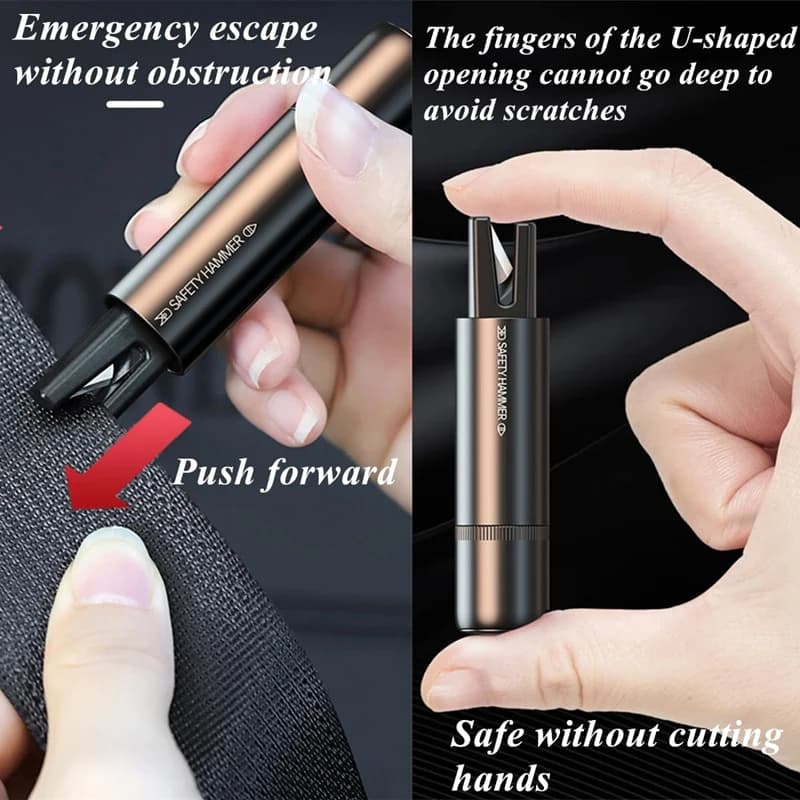 2 in 1 safety hammer for auto emergency glass switch cuts safety belt safety tool high hardness tungsten steel car accessories