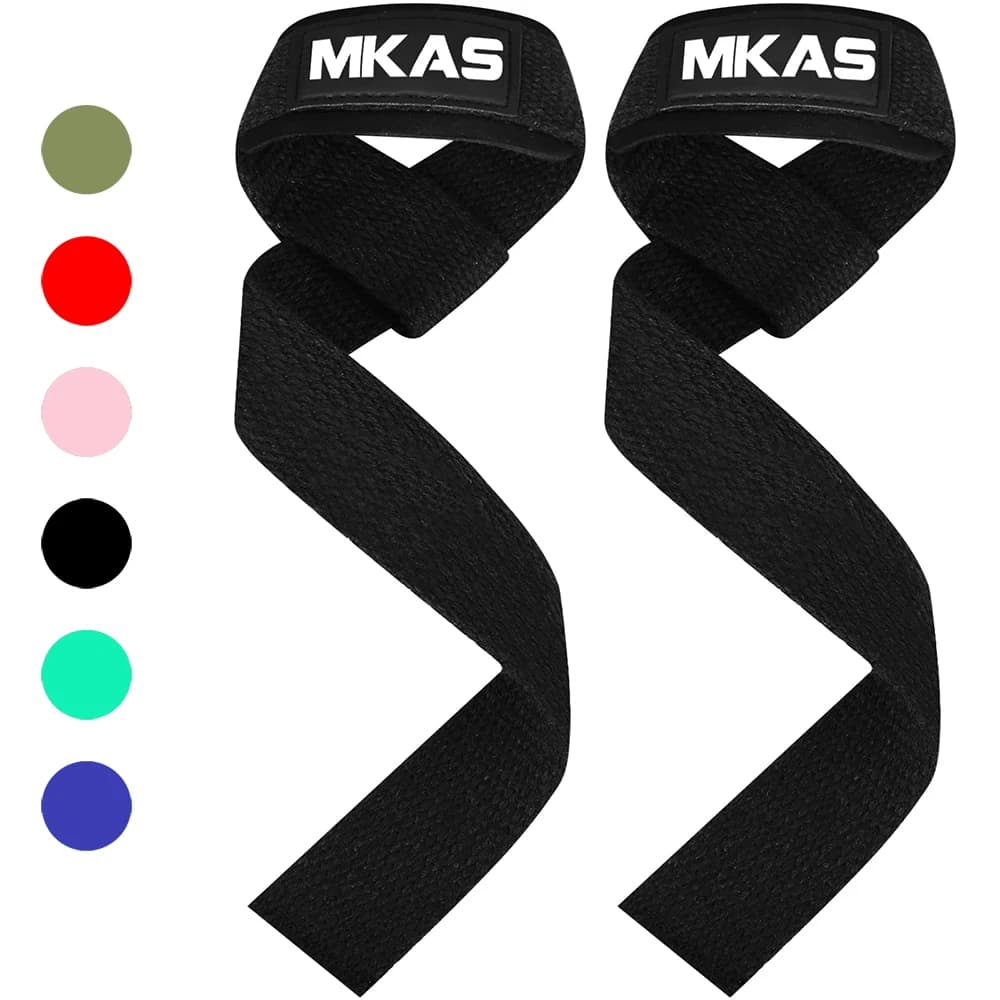 MKAS 1 pair of weight lifting straps fitness gloves anti-slip straps for hands wrist straps support for weight lifting training for powerlifting
