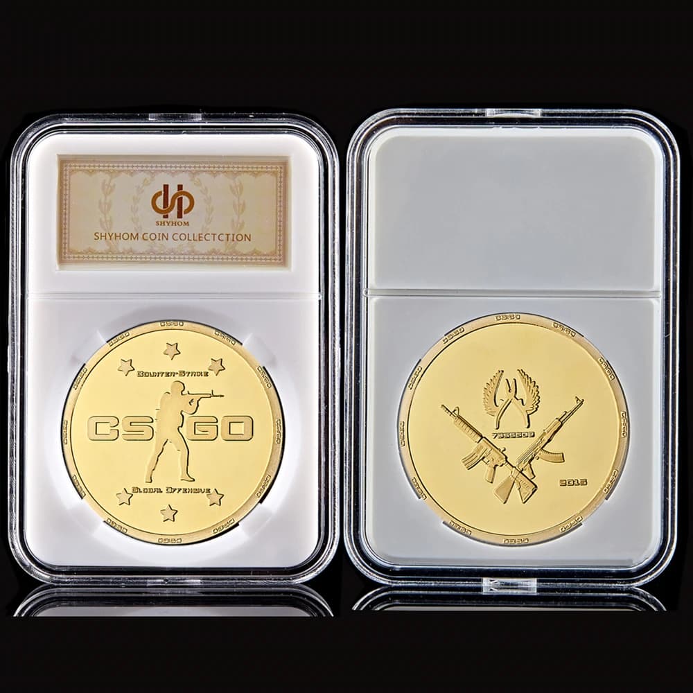 World Game CS GO Counter Strike Design placcato oro Souvenir Token da collezione Coin Value Gift
