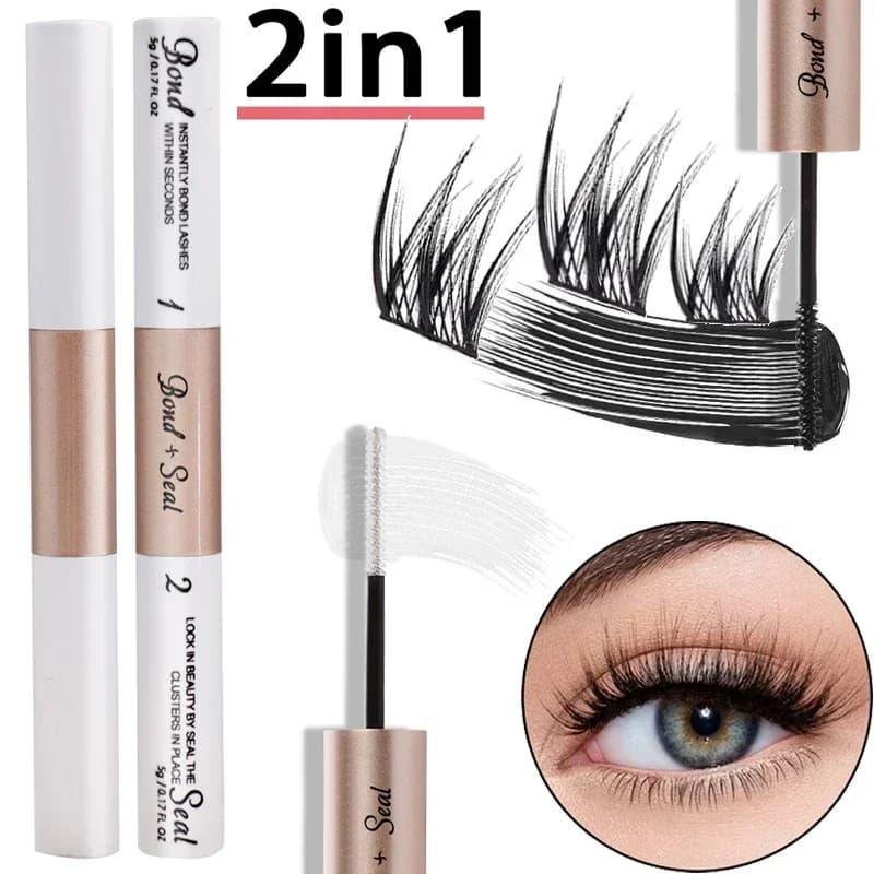 Durable Eyelash Collar for Double Head Black Mascara Long-lasting Set Eyelash Brush Make-up for Quick Drying Eyelash Extension