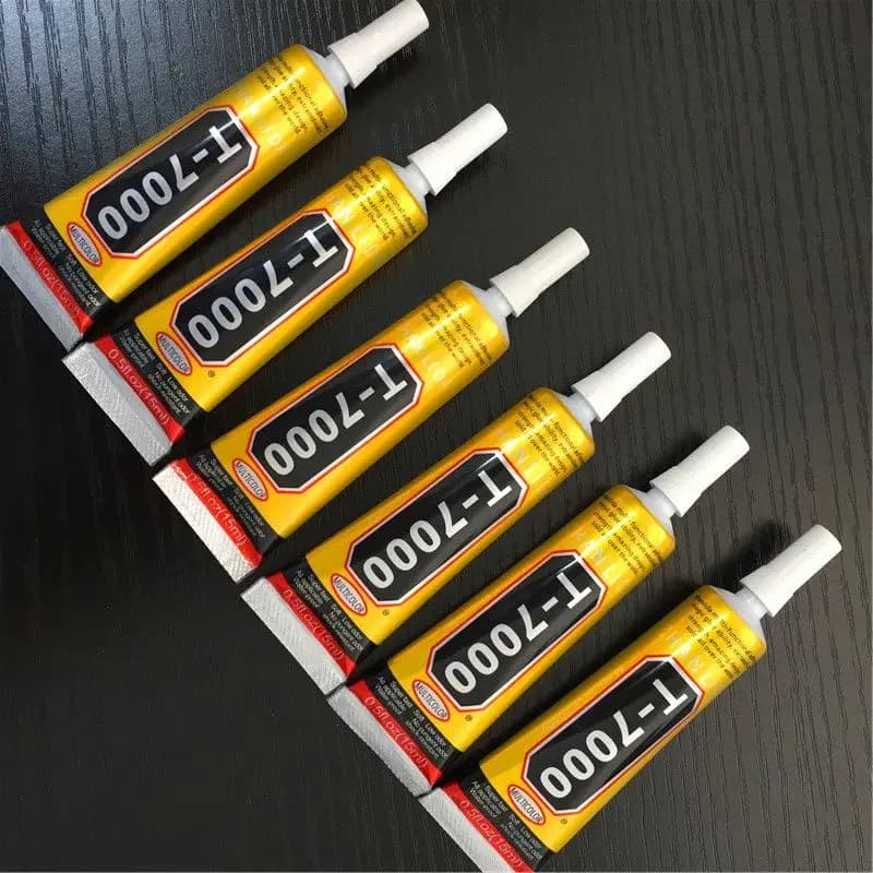 T7000 15ml Colla liquida nera Adesivo industriale multiuso Cornice dello schermo del telefono Sigillante in resina epossidica Strass Gioielli Gel per unghie
