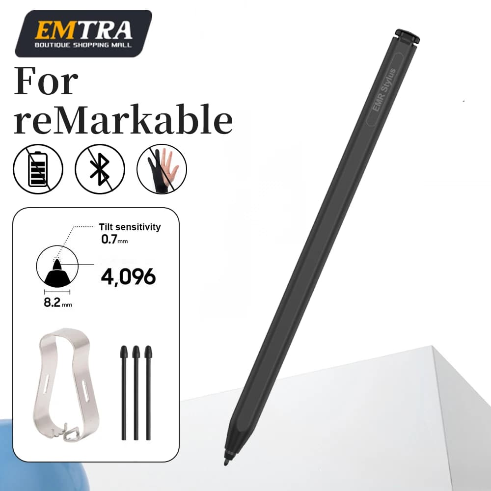 Nuova penna EMR per ReMarkable 2, penna magnetica con gommino, penna stilo 4096 con sensibilità, rilevamento del palmo e inclinazione.